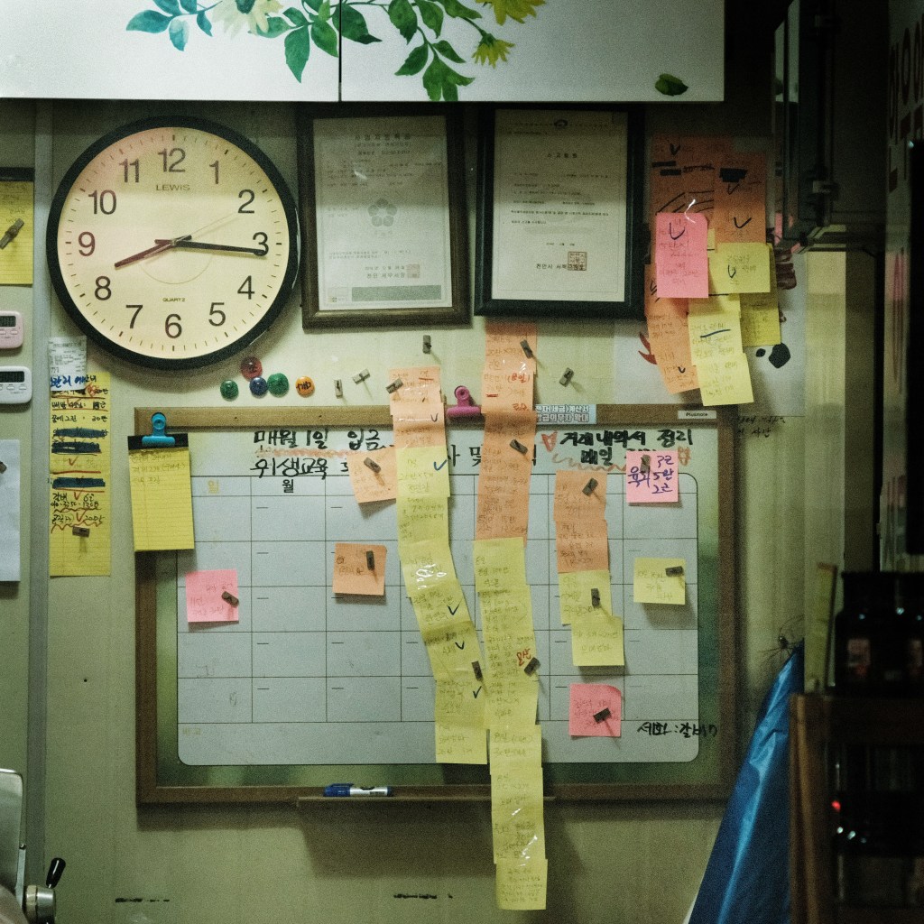A busy calendar in Korea