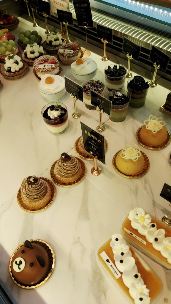 Tarts and Puddings at a Bakery in Suwon