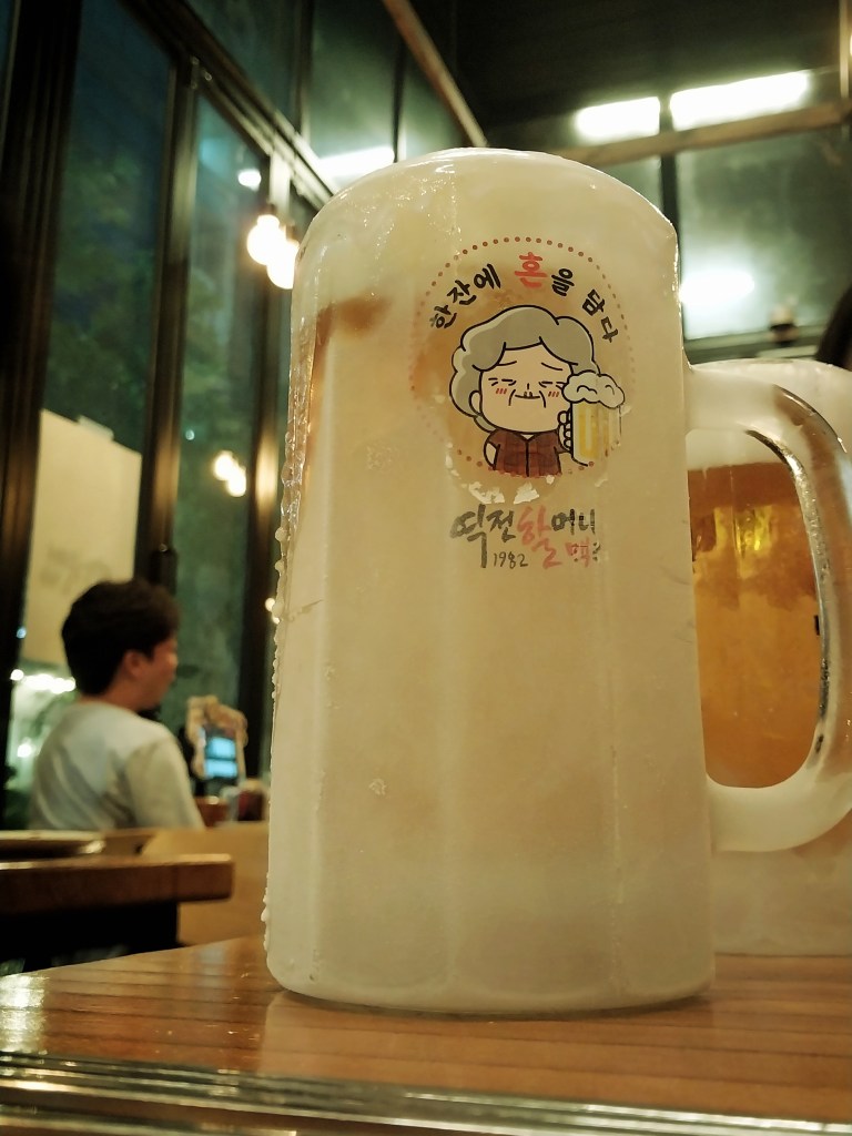 An ice cold Korean beer